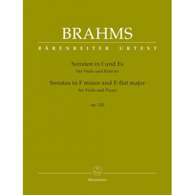 BRAHMS J. - SONATAS IN F MINOR & E-FLAT MAJOR OP.120 - ALTO & PIANO