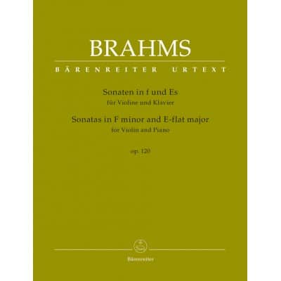 BRAHMS J. - SONATAS IN F MINOR & E-FLAT MAJOR OP.120 - VIOLON & PIANO