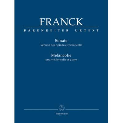 BARENREITER FRANCK C. - SONATE POUR VIOLONCELLE ET PIANO 