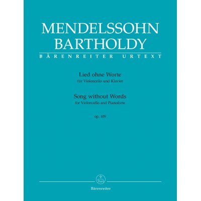 MENDELSSOHN F. - SONG WITHOUT WORDS OP.109