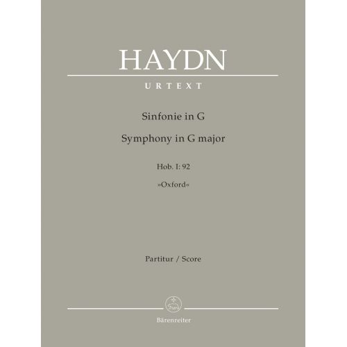 BARENREITER HAYDN JOSEPH - SYMPHONY IN G MAJOR Hob. I:92 "OXFORD" - SCORE