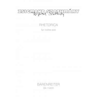SZATHMARY ZSIGMOND - RHETORICA - VIOLON SOLO