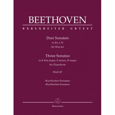 BEETHOVEN L.V. - THREE SONATAS IN E-FLAT MAJOR, F MINOR, D MAJOR WoO 47 