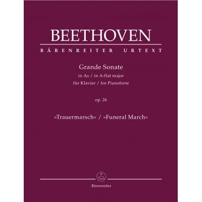 BEETHOVEN L.V. - GRANDE SONATE OP.26 IN A-FLAT MAJOR 