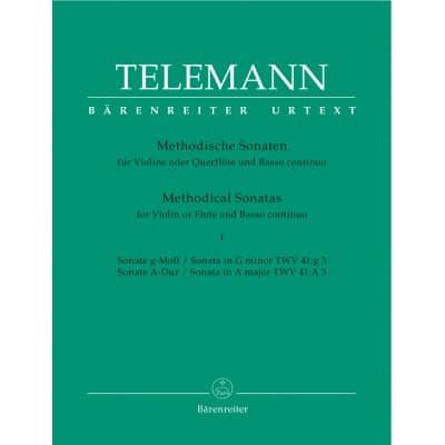 TELEMANN G.P. - 12 METHODICAL SONATAS VOL.1 - FLUTE OR VIOLIN, BASSO CONTINUO