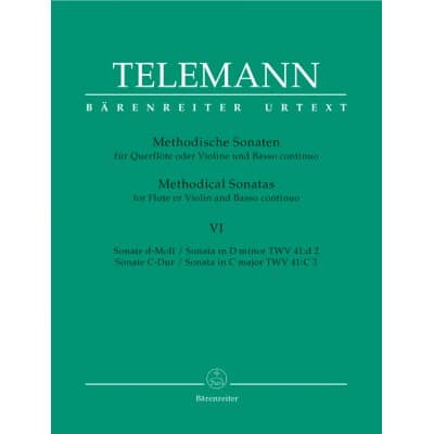 TELEMANN G.P. - 12 METHODICAL SONATAS VOL.6 - FLUTE OR VIOLIN, BASSO CONTINUO