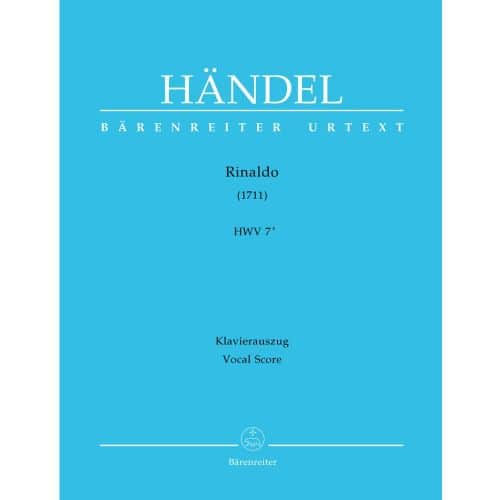 HANDEL G.F. - RINALDO HWV 7A - PIANO REDUCTION