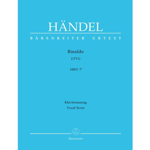 HANDEL G.F. - RINALDO HWV 7A - PIANO REDUCTION
