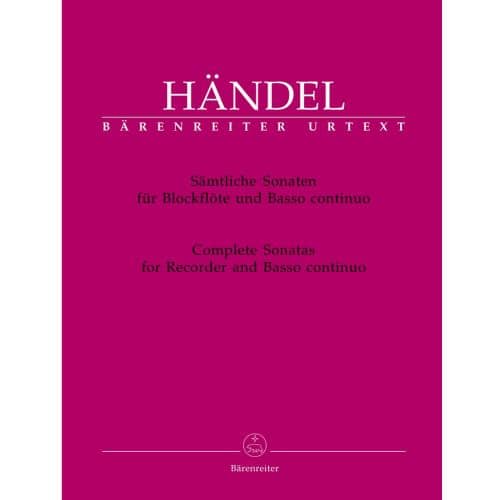HAENDEL G.F. - SAMTLICHE SONATEN - FLUTE A BEC, BASSE CONTINUE