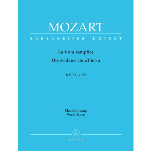 BARENREITER MOZART W.A. - LA FINTA SEMPLICE KV 51(46A) - VOCAL SCORE