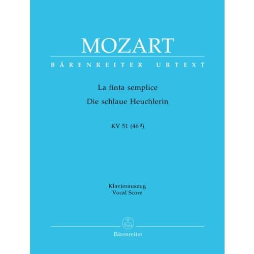 MOZART W.A. - LA FINTA SEMPLICE KV 51(46A) - VOCAL SCORE