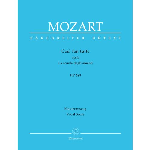 BARENREITER Moz W.A. - Cosi Fan Tutte Kv 588 - Ch, Piano