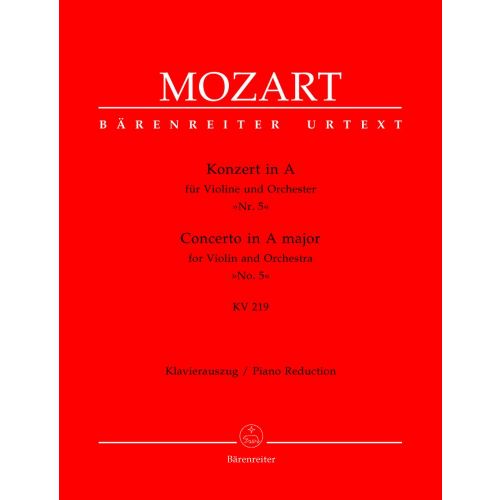  Mozart W.a. - Concerto En La Majeur N5 Kv 219 - Violon, Pian0