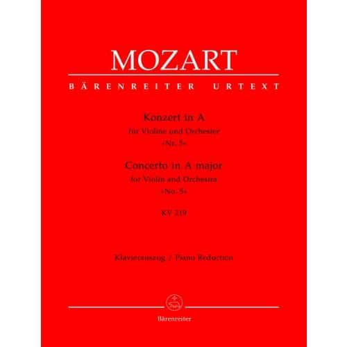 MOZART W.A. - CONCERTO EN LA MAJEUR N°5 KV 219 - VIOLON, PIANO