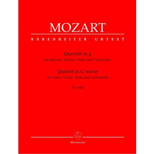 MOZART W.A. - QUARTETT IN G KV 478 - KLAVIER, VIOLINE, VIOLA, VIOLONCELLO