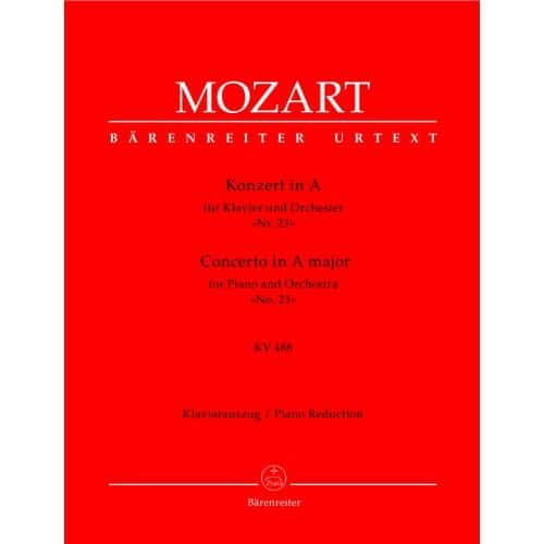 MOZART W.A. - KONZERT N°23 IN A KV 488 FUR KLAVIER UND ORCHESTER - KLAVIERAUSZUG