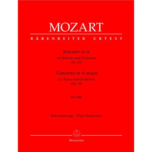 MOZART W.A. - KONZERT N°23 IN A KV 488 FUR KLAVIER UND ORCHESTER - KLAVIERAUSZUG