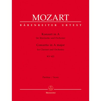 MOZART W.A. - KONZERT FÃœR KLARINETTE A-DUR KV 622 - CONDUCTEUR