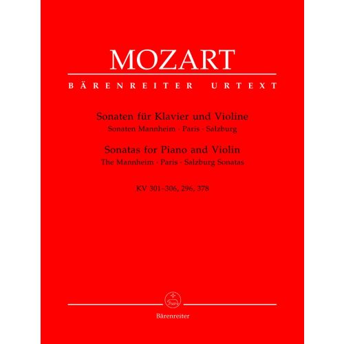 MOZART W.A. - SONATAS MANNHEIM, PARIS, SALZBURG KV 301-306, 296, 378 - VIOLIN, PIAN0