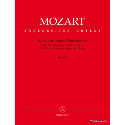BARENREITER MOZART W.A. - 10 VARIATIONS ON
