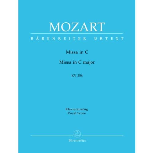 MOZART W.A. - MESSE EN DO MAJEUR KV 258 - VOCAL SCORE