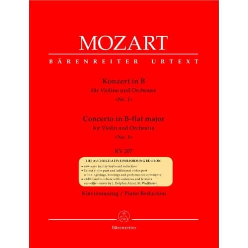 MOZART W.A. - CONCERTO N°1 EN SIB MAJEUR KV 207 - VIOLON, PIANO