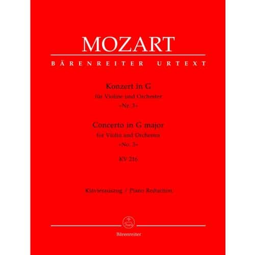 MOZART W.A. - KONZERT N°3 IN G KV 216 - VIOLINE, KLAVIER