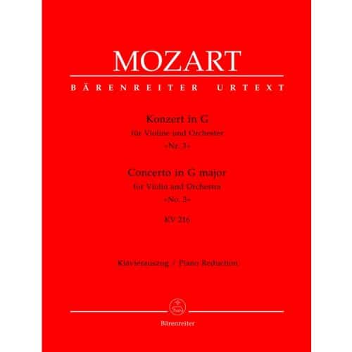 MOZART W.A. - CONCERTO N°3 EN SOL MAJEUR KV 216 - VIOLON, PIANO