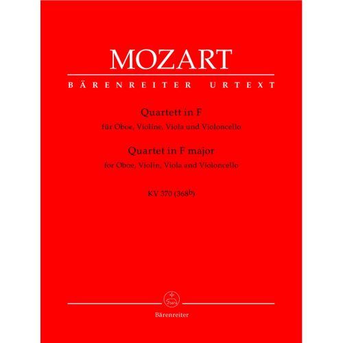 BARENREITER MOZART W.A. - QUATUOR EN FA MAJEUR KV 370 (368B) - HAUTBOIS, VIOLON, ALTO, VIOLONCELLE
