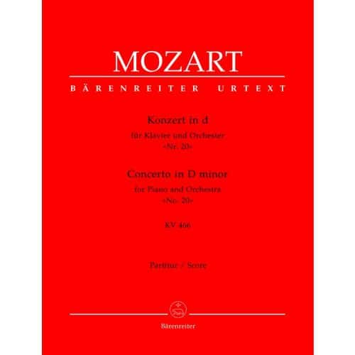 MOZART W.A. - CONCERTO IN D MAJOR FOR PIANO AND ORCHESTRA N°20 KV 466 - SCORE