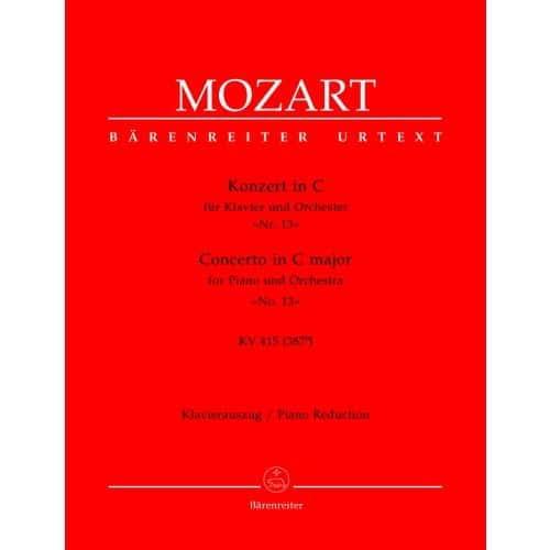 MOZART W.A. - KONZERT IN C FUR KLAVIER UND ORCHESTER N°13 KV 415 - KLAVERAUSZUG