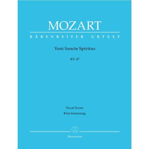 BARENREITER MOZART W.A. - VENI SANCTI SPIRITUS KV 47 - VOCAL SCORE