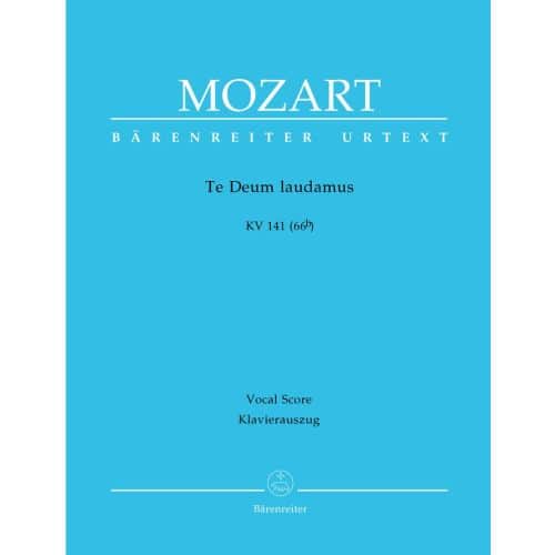 MOZART W.A. - TE DEUM LAUDAMUS KV 141 (66B) - REDUCTION CHANT, PIANO