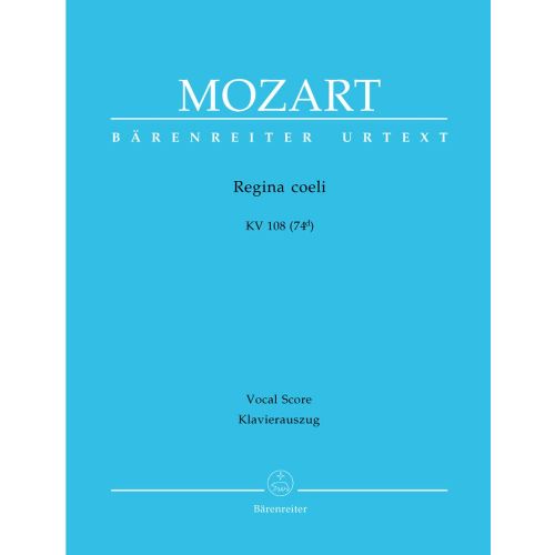 MOZART W.A. - REGINA COELI KV 108 (74D) - REDUCTION CHANT, PIANO