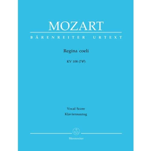 MOZART W.A. - REGINA COELI KV 108 (74D) - REDUCTION CHANT, PIANO