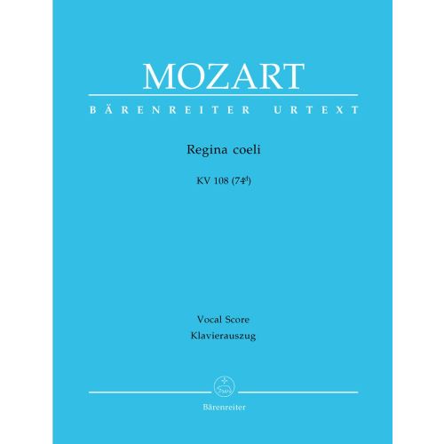 Moz W.A. - Regina Coeli Kv 108 (74D) - Reduction Ch, Piano
