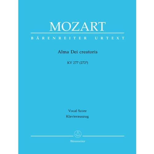 MOZART W.A. - ALMA DEI CREATORIS KV 277 (272A) - VOCAL SCORE