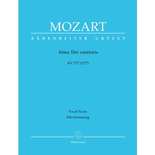 MOZART W.A. - ALMA DEI CREATORIS KV 277 (272A) - VOCAL SCORE