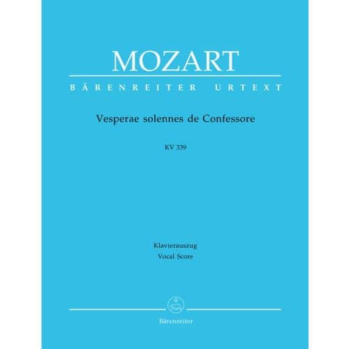 MOZART W.A. - VESPERAE SOLENNES DE CONFESSORE KV 339 - VOCAL SCORE
