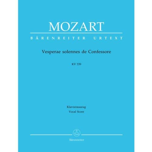 MOZART W.A. - VESPERAE SOLENNES DE CONFESSORE KV 339 - KLAVIERAUSZUG