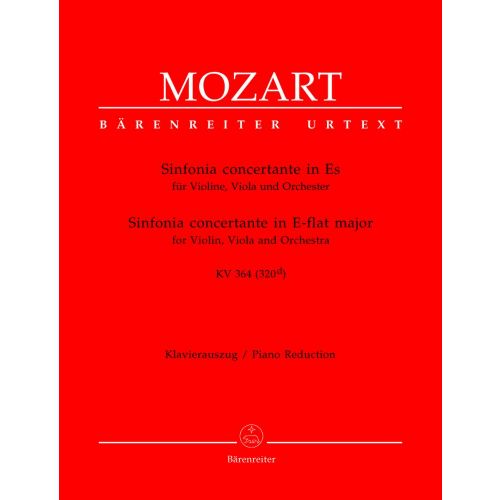 MOZART W.A. - SINFONIA CONCERTANTE IN E-FLAT MAJOR KV 364 (320D) - VIOLIN, VIOLA, PIAN0
