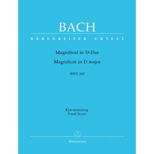 BACH J.S. - MAGNIFICAT IN D MAJOR BWV 243 - VOCAL SCORE