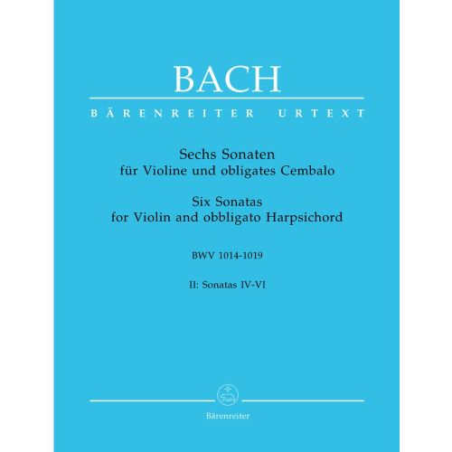 BACH J.S. - 6 SONATAS VOL.2 BWV 1017, 1018, 1019 - VIOLIN, HARPSICHORD