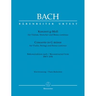 BACH J.S. - CONCERTO IN G MINOR BWV 1056 - VIOLON & PIANO