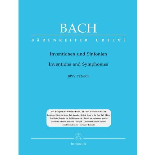 BACH J.S. - INVENTIONEN UND SIMFONIEN BWV 772-801 - KLAVIER