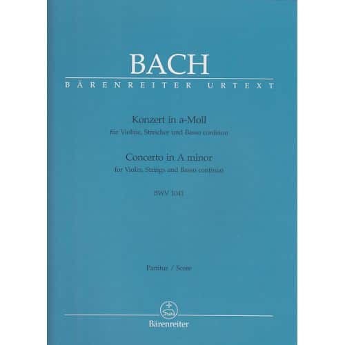  Bach J.s. - Concerto En La Mineur Bwv 1041 Pour Violin, Cordes Et Basse Continue - Conducteur