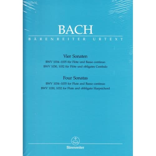 BACH J.S. - 4 SONATES BWV 1034, 1035, 1030, 1032 - FLUTE, CLAVECIN