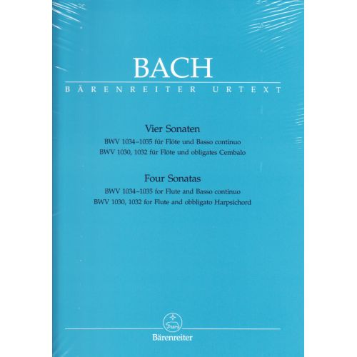 BARENREITER BACH J.S. - 4 SONATES BWV 1034, 1035, 1030, 1032 - FLUTE, CLAVECIN