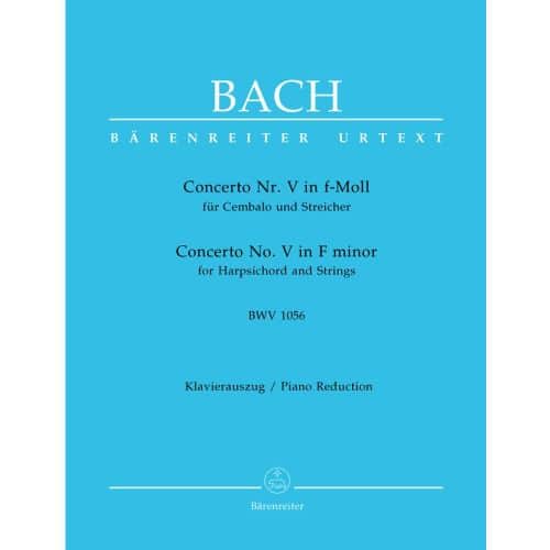 BACH J.S. - CONCERTO N°5 EN FA MINEUR BWV 1056 - CLAVECIN
