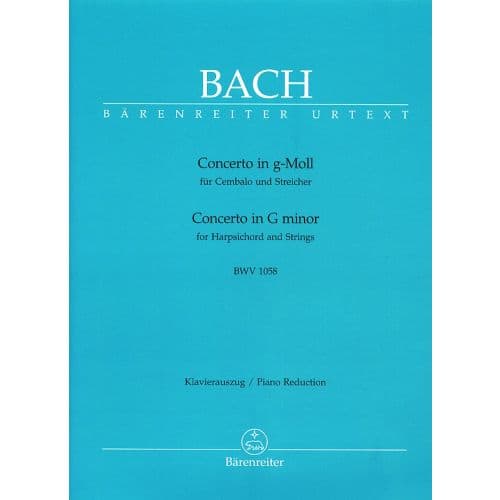 BACH J.S. - CONCERTO N°7 IN G-MOLL FUR CEMBALO UND STREICHER BWV 1058 - CEMBALO